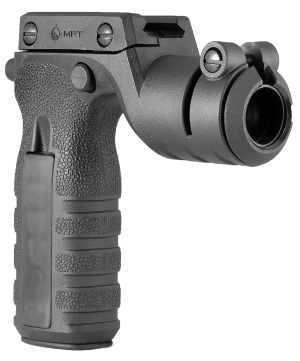 Mission First Tactical RTG React Vertical Grip Black Polymer with Torch Holder for AR-Platform