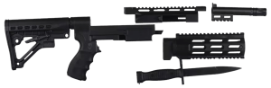 Archangel AA597R AR-15 Style Conversion Stock Black Synthetic 6 Position for Remington 597