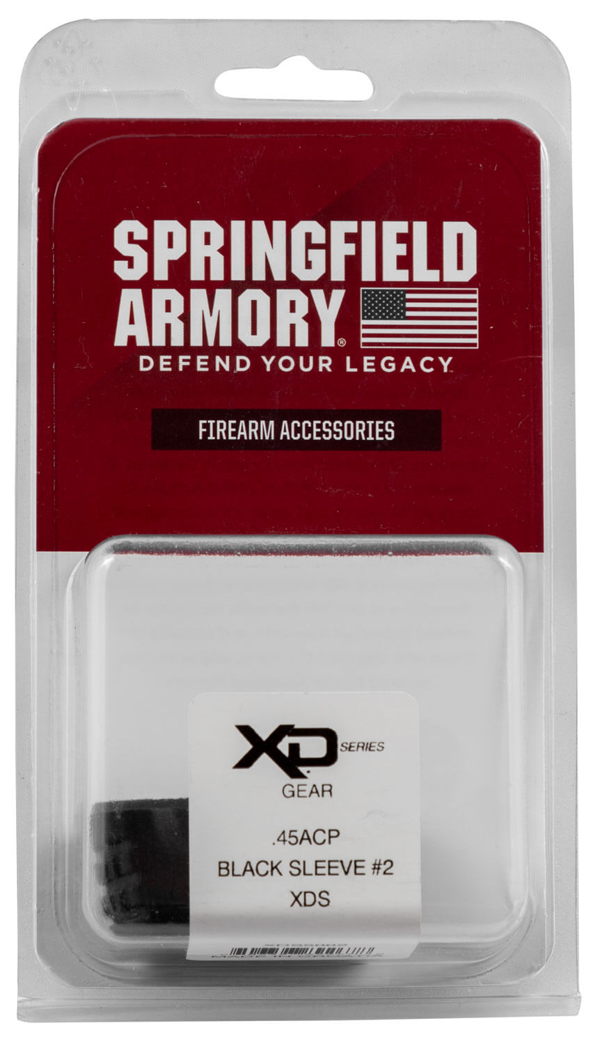 Springfield Armory XDS5002 Backstrap Sleeve made of Polymer with Black Finish & 1 Piece Design for 45 ACP Springfield Armory XD-S with #2 Backstrap & 3.30"-4" Barrel - Image 3
