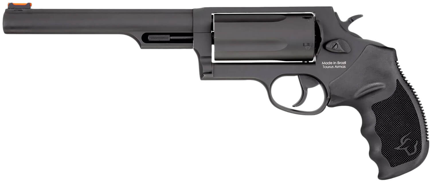Taurus 2-441061MAG Judge Magnum 45 Colt (LC) Caliber or 2.50/3" 410 Gauge with 6.50" Barrel 5rd Capacity Cylinder Overall Matte Black Oxide Finish Steel & Black Ribber Grip - Image 2