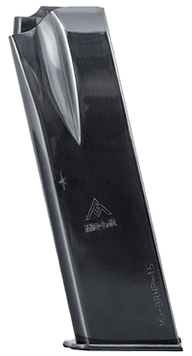 Mec-Gar MGBHP15N Standard Nickel Detachable 15rd 9mm Luger for Browning Hi-Power/Springfield SA-35