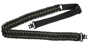 Outdoor Connection PCS80569 Paracord Sling 1" W x 43" L Adjustable Black w/Green Accents for Rifle/Shotgun