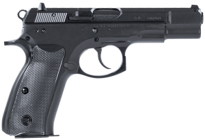 CZ-USA 91130 CZ 75 B  9mm Luger 16+1 4.60 Black Steel Barrel  Black Serrated Steel Slide  Black Polycoat Steel Frame w/Beavertail  Black Plastic Grip  Ambidextrous"