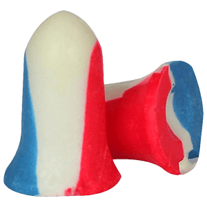 Howard Leight R01891 USA Shooters Earplugs Foam 33 dB In The Ear Red/White/Blue Adult 10 pair