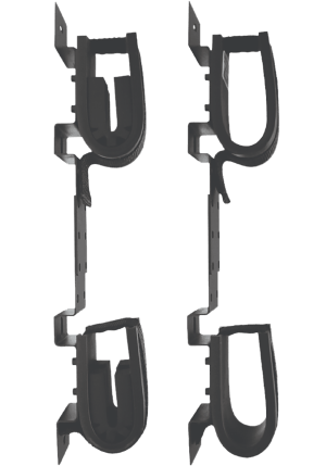 Rugged Gear 10065 Screw Mount Double Hook Black Steel Holds 2 Rifle/Shotgun