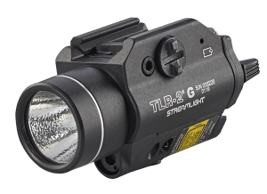 Streamlight 69250 TLR-2G Weapon Light w/Laser 300 Lumens Output White LED Light Green Laser Glock Style Rail/Picatinny Mount Black Anodized Aluminum