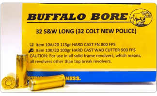 Buffalo Bore Ammunition 26B20 Personal Defense Strictly Business 460 S&W Mag 360 gr Lead Flat Nose 20rd Box