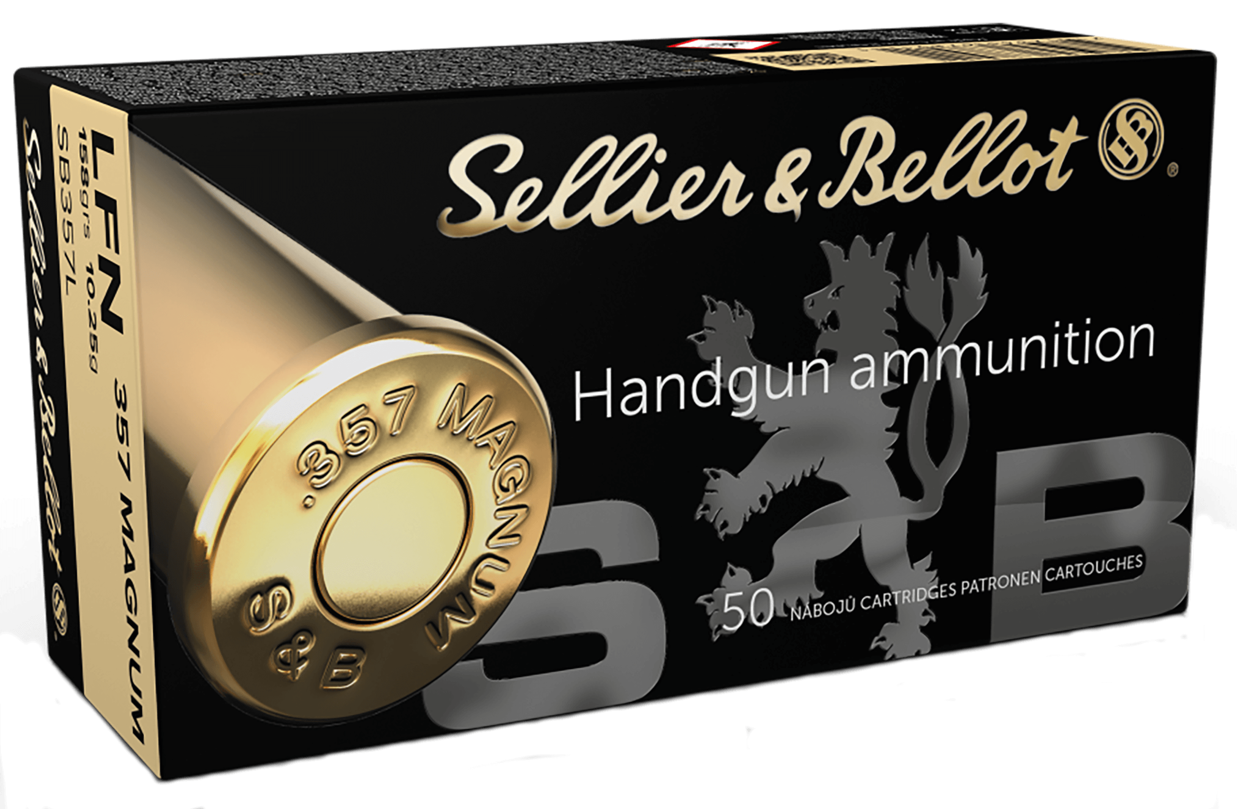Sellier & Bellot SB357L Handgun 357 Mag 158 gr Lead Flat Nose 50rd Box