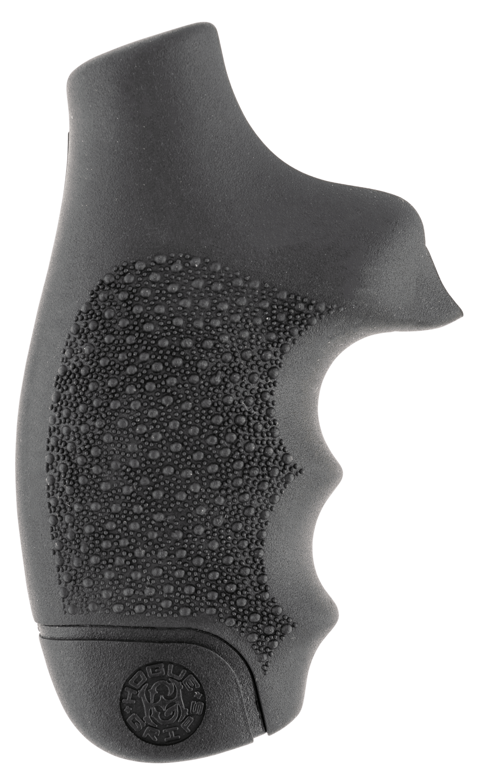 Hogue 60000 OverMolded Monogrip Cobblestone Black Rubber with Finger Grooves for S&W J Frame with Round Butt
