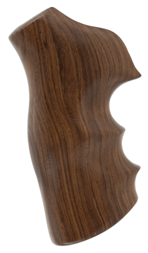 Hogue 80300 Fancy Hardwood Brown Pau Ferro Hardwood with Finger Grooves for Ruger GP100 Super Redhawk