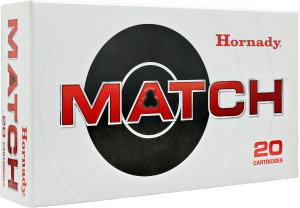 Hornady 8097 Match Target 308 Win 168 gr Hollow Point Boat-Tail Match (HPBTM) 20rd Box