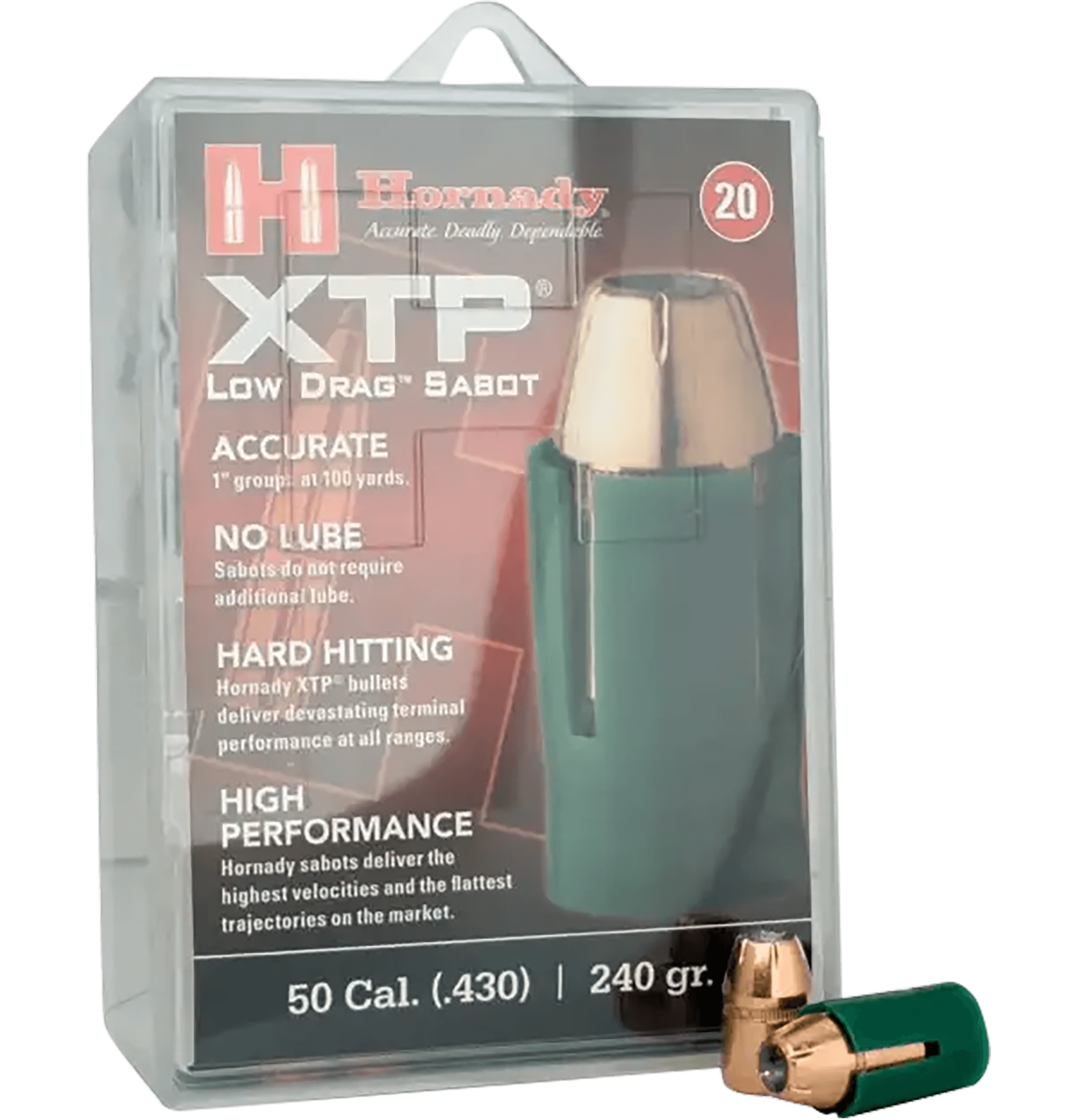 Hornady 6720 XTP High Performance 50 Cal XTP Hollow Point 240 gr 20