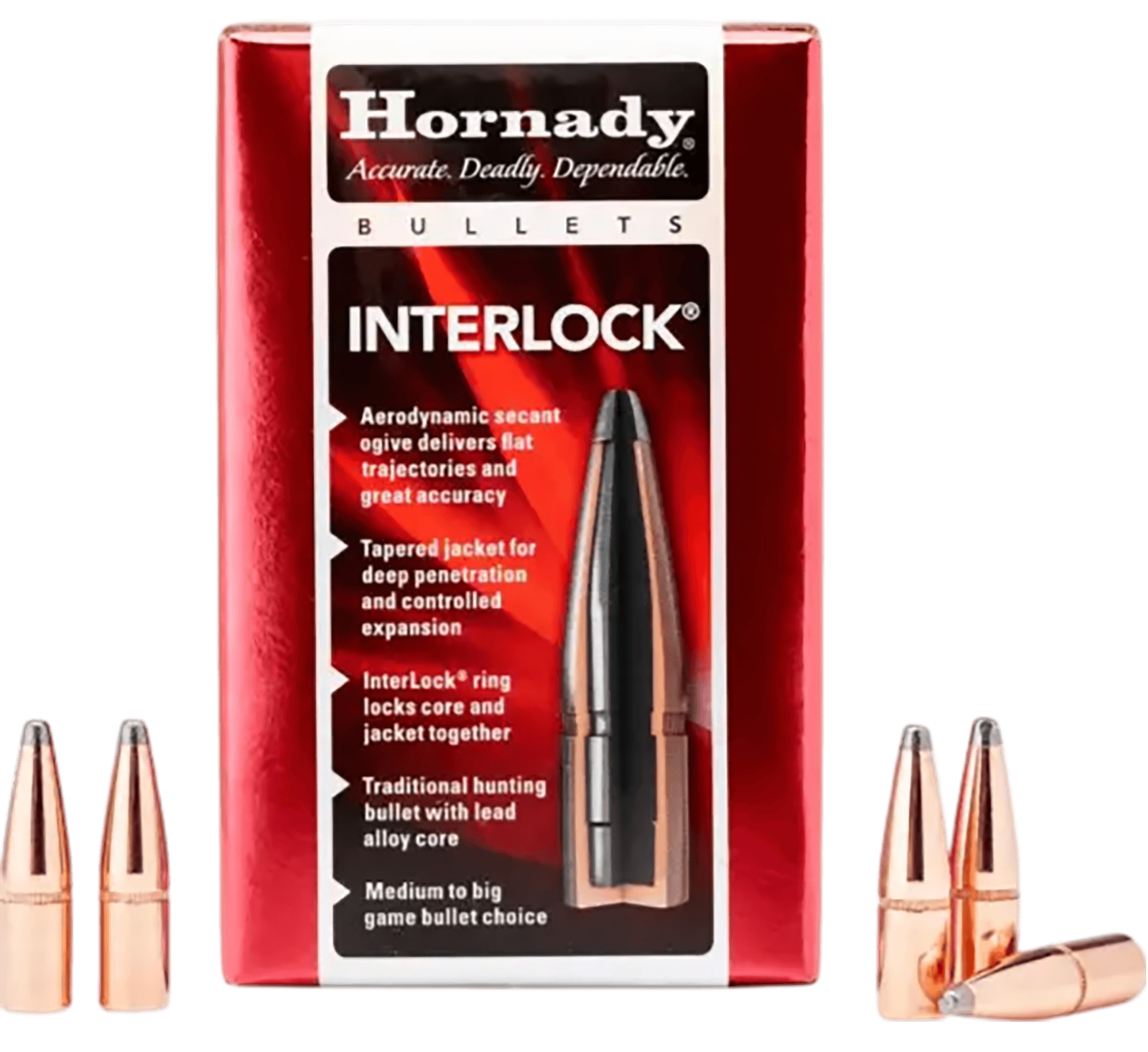 Hornady 2845 InterLock 7mm .284 162 gr Boat Tail Spire Point 100rd Box