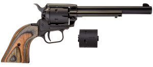 Heritage Mfg RR22MBS6 Rough Rider 22 LR or 22 WMR Caliber with 6.50" Barrel 6rd Capacity Cylinder Overall Black Satin Metal Finish & Camo Laminate Grip Includes Cylinder