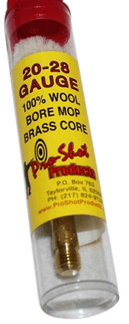 Pro-Shot MP20 Bore Mop  20/28 Gauge Shotgun #5/16-27 Thread Cotton 1.75" Long