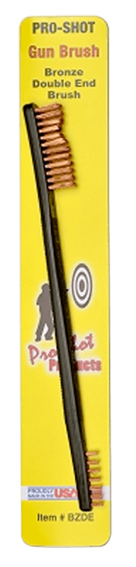Pro-Shot BZDE Gun Brush  Universal Double Ended Brush Bronze Bristles