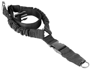 Aim Sports AOPS01B One Point Sling made of Black Elastic Webbing with 26" OAL 1.25" W & Bungee Design for Rifles