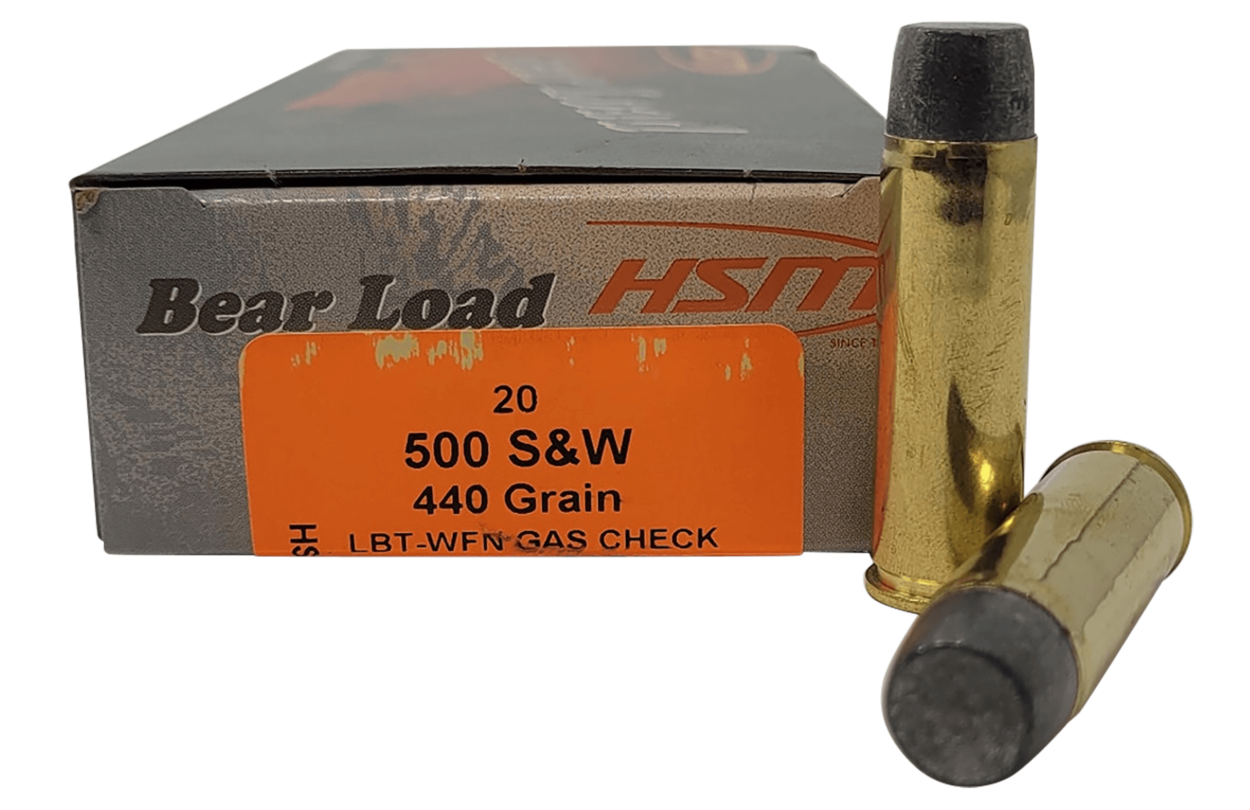 HSM 500SW6N Bear Load 500 S&W Mag 440 gr Wide Flat Nose 20rd Box