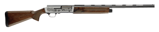 Browning 0118203005 A5 Ultimate 12 Gauge 26 Barrel 3" 4+1  Blued Barrel  Engraved Satin Nickel Finished Receiver  Gloss Oil Grade III Turkish Walnut Stock"