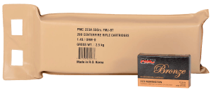 PMC 223ABP Bronze Battle Pack 223 Rem 55 gr Full Metal Jacket Boat-Tail (FMJBT) 200rd Box