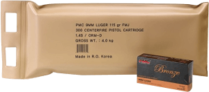 PMC 9ABP Bronze Battle Pack 9mm Luger 115 gr Full Metal Jacket (FMJ) 300rd Box