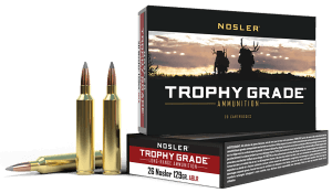 Nosler 60110 Trophy Grade Long-Range Hunting 26 Nosler 129 gr Nosler Spitzer AccuBond-Long Range (SABLR) 20rd Box