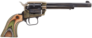 Heritage Mfg RR22CH6 Rough Rider 22 LR 6 Shot 6.50" Black Oxide Barrel Simulated Case Hardened Frame Black Oxide Cylinder Camo Laminate Grips