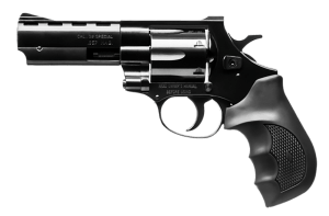 Weihrauch Guns 770123 Windicator 38 Special 6rd 4" Blued Steel Barrel & Cylinder Compact Blued Steel Frame w/Exposed Hammer Ramp Front/Fixed Rear Sights Finger Grooved Black Rubber Grip