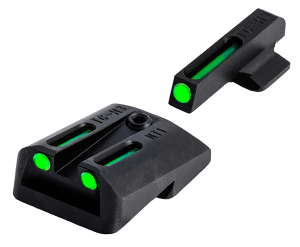 TruGlo TG131NT3 TFO Black | Green Tritium & Fiber Optic Front Sight Green Tritium & Fiber Optic Rear Sight