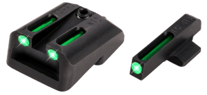 TruGlo TG131NT4 TFO Black | Green Tritium & Fiber Optic Front Sight Green Tritium & Fiber Optic Rear Sight