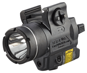 Streamlight 69245 TLR-4G Weapon Light w/Laser 160 Lumens Output White LED Light Green Laser 113 Meters Beam Rail Grip Clamp Mount Black Anodized Polymer