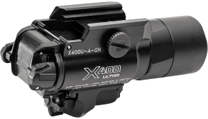 SureFire X400UAGN X400U Weapon Light 1000 Lumens Output White LED Light Green Laser 213 Meters Beam Picatinny/Weaver/Glock Rails Mount Black Anodized Aluminum