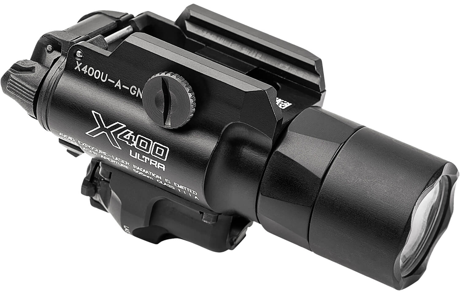 SureFire X400UAGN X400U Weapon Light 1000 Lumens Output White LED Light Green Laser 213 Meters Beam Picatinny/Weaver/Glock Rails Mount Black Anodized Aluminum - Image 3