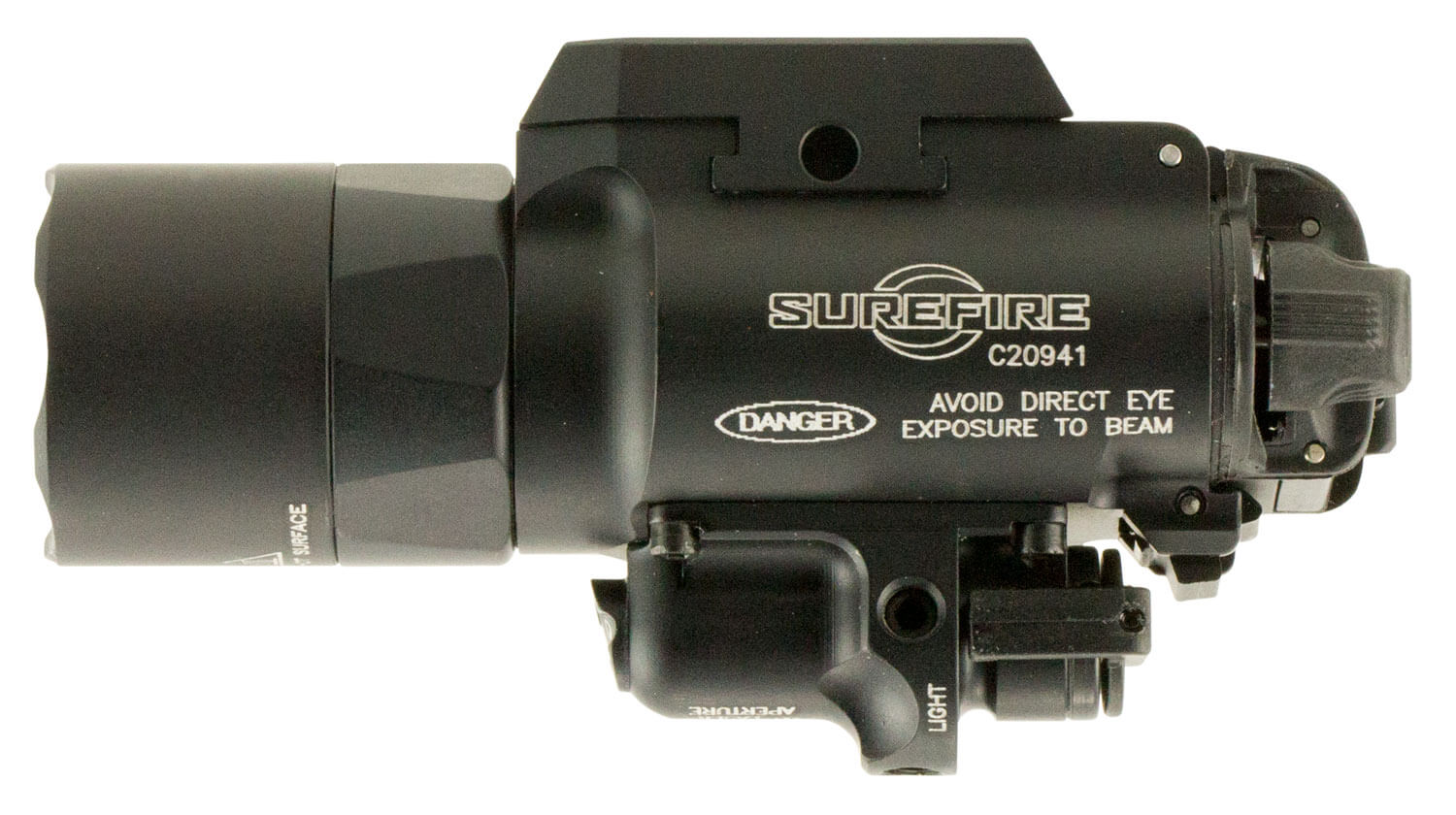 SureFire X400UARD X400U Weapon Light 1000 Lumens Output White LED Light Red Laser 213 Meters Beam Picatinny/Weaver/Glock Rails Mount Black Anodized Aluminum - Image 2
