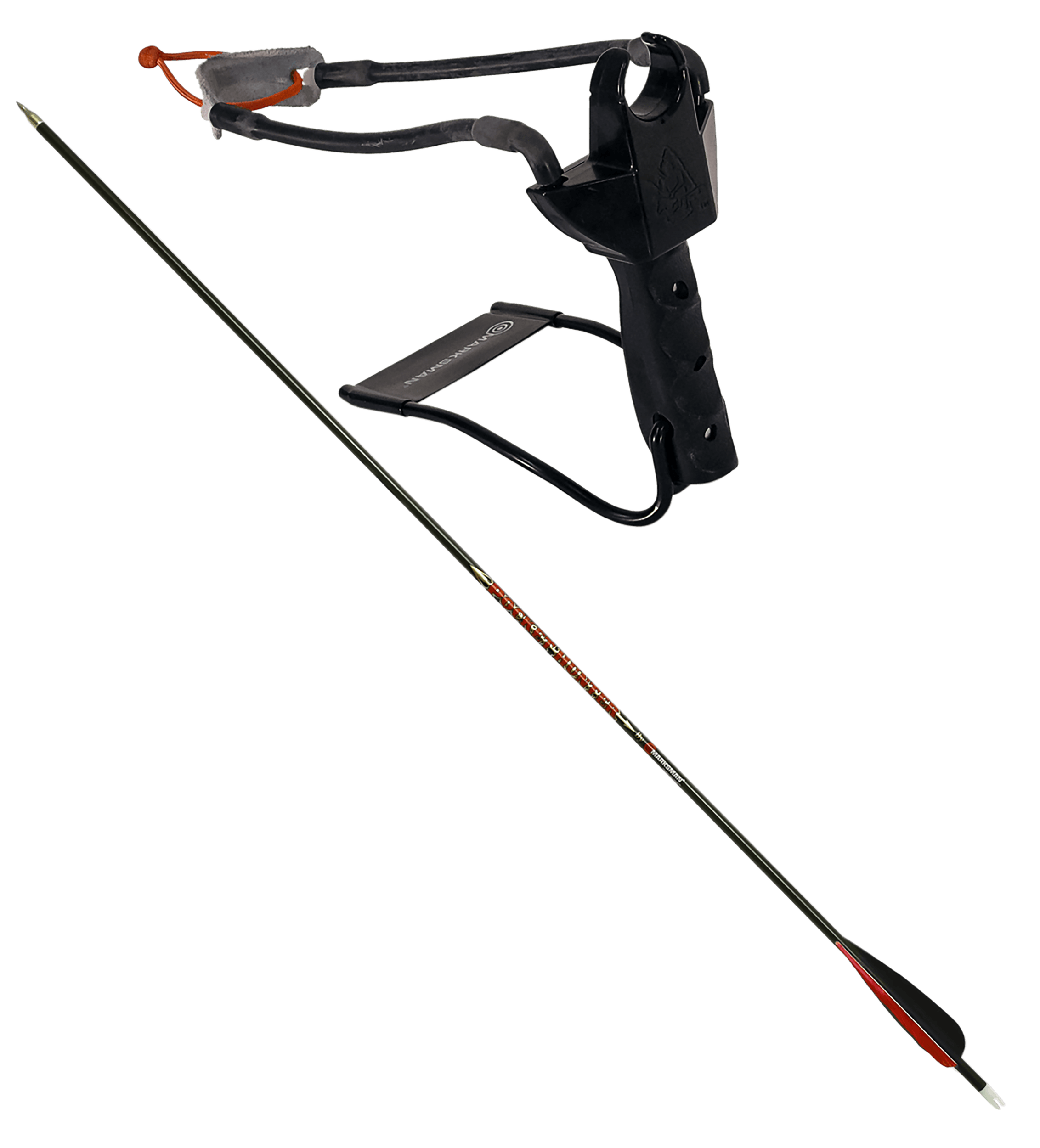 Marksman 3075 Marksman 3075 Pocket Hunter Slingshot Black Steel Frame Black Molded Handle