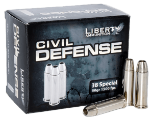 Liberty Ammunition LACD38025 Civil Defense Protection 38 Special 50 gr Lead-Free Fragmenting Hollow Point (LFFHP) 20rd Box