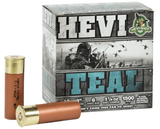HEVI-Shot HS60006 HEVI-Teal  12Gauge 3" 1 1/4oz 6Shot 25rd Box