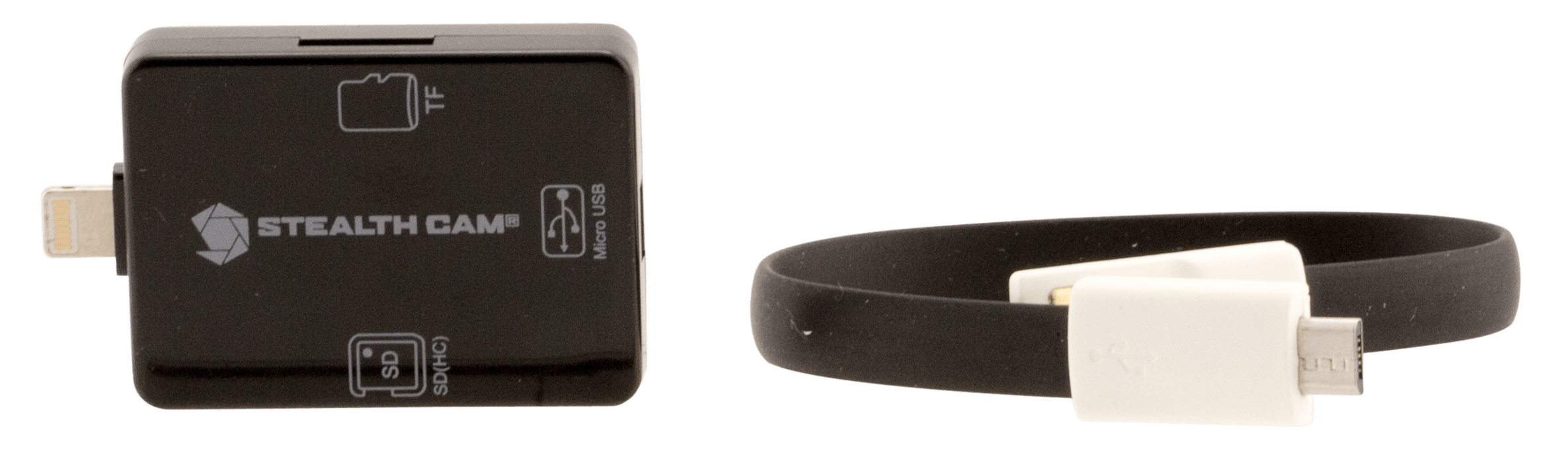 Stealth Cam STCSDCRIOS Memory Card Reader View Photos/Videos Black Compatible w/ iOS