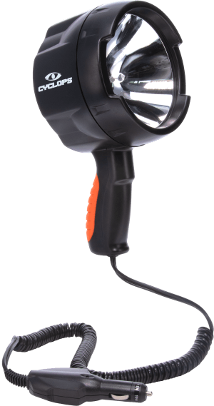 Cyclops CYCHS140012V Spotlight 12V Direct 1400 Lumens White Halogen Black Polymer 450 Meters