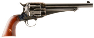 Taylors & Company 550378 1875 Army Outlaw 357 Mag Caliber with 7.50" Blued Finish Barrel 6rd Capacity Blued Finish Cylinder Color Case Hardened Finish Steel Frame & Walnut Grip