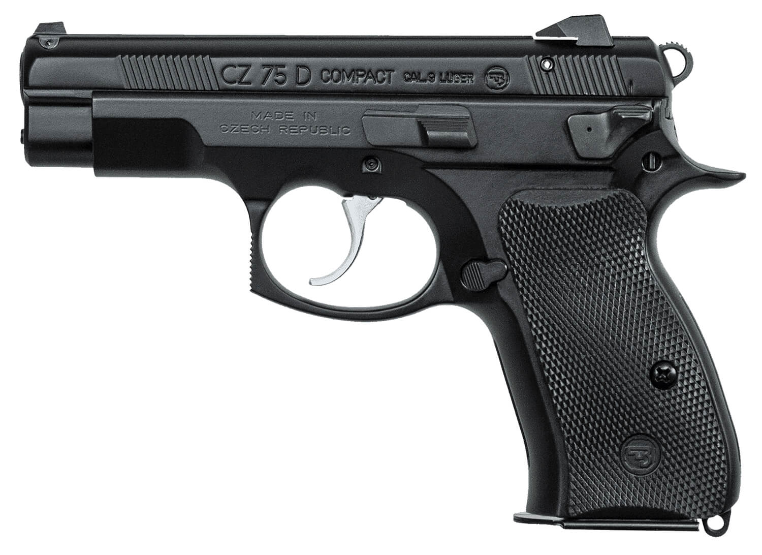 CZ-USA 91194 CZ 75 D PCR Compact 9mm Luger 14+1 3.75 Black Steel Barrel Black Serrated Steel Slide Black Polycoat Aluminum Frame w/Beavertail Black Rubber Grip" - Image 2