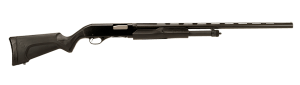 Stevens 22436 320 Field Full Size 20 Gauge Pump 3″ 5+1 26″ Matte Black Vent Rib Barrel  Matte Black Aluminum Receiver  Fixed Matte Black Synthetic Stock  Ambidextrous