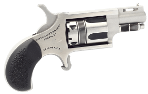 North American Arms 22LRTW Wasp 22 LR 5rd Shot 1.63" Stainless Vent Rib Steel Barrel Matte Stainless Steel Frame Stainless Cylinder Black Pebbled Rubber Grips