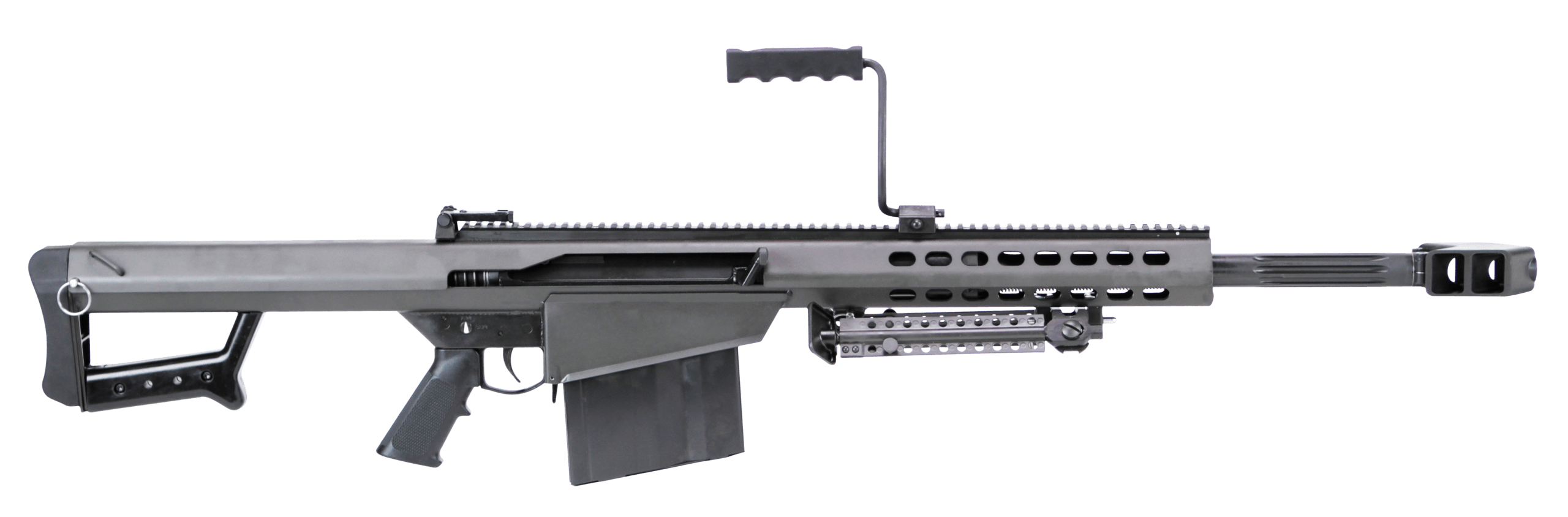 Barrett 13318 M82A1 50 BMG 10+1 20" Chrome-Lined Fluted Barrel Black Cerakote Steel Receiver Black Fixed Stock w/Sorbothane Recoil Pad M1913 Optics Rail Includes Hard Carry Case