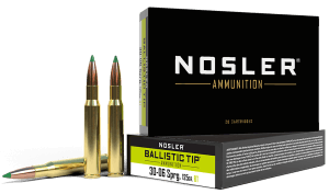 Nosler 40068 Ballistic Tip Hunting 30-06 Springfield 125 gr Spitzer Ballistic Tip (SBT) 20rd Box