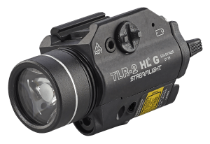 Streamlight 69265 TLR-2 HL G Weapon Light w/Laser 1000 Lumens Output White LED Light Green Laser 283 Meters Beam Picatinny Rail Mount Black Anodized Aluminum
