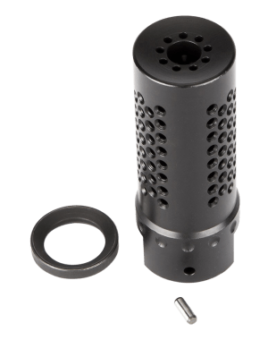 Spikes Tactical SBV1017 Dynacomp Extreme Muzzle Brake Black Nitride 416R Stainless Steel with 1/2-28 tpi Threads & 2.25" OAL for 5.56x45mm NATO"